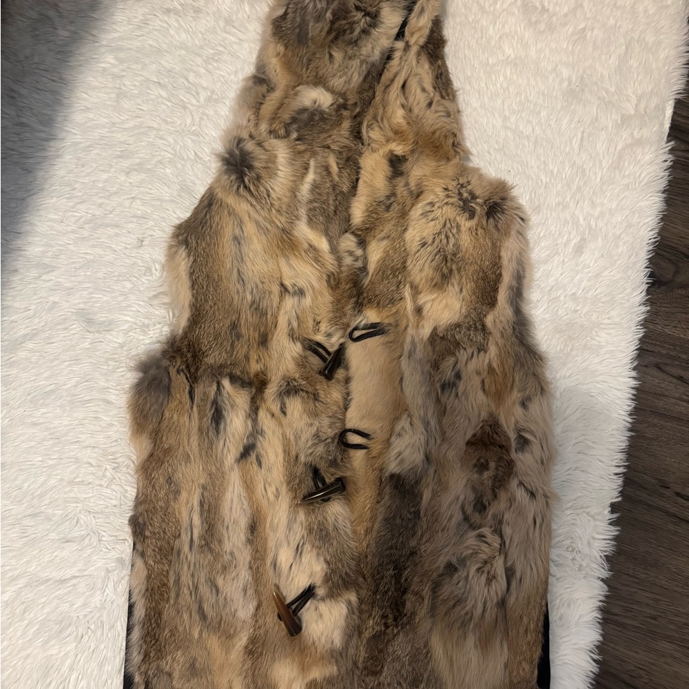 Faux Fur Vest with Toggle Closures